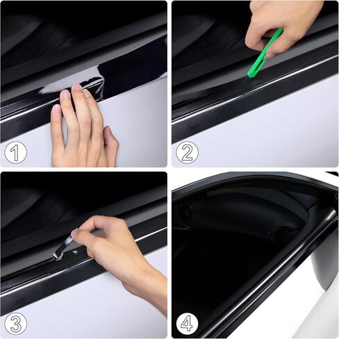 Arespark Gloss Black Vinyl Wrap, Cars Vinyl Film Tapes Kit for Blackout Chrome Delete Window Trim Door with Free Tools (1in x 30feet) in Saudi Arabia