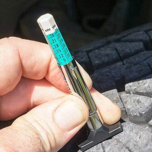 1Pc Auto Tire Wear Detection Measuring Pen Car Tyre Tire Tread Depth Gauge Meter Monitoring Digital Caliper Color Coded System Automotive Tools and Equipment Tire and Wheel Tools Tire Repair Tools in Saudi Arabia