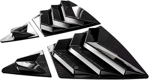 2PCS Rear Side Window Louvers Compatible with Toyota Corolla 2020-2022 Air Vent Scoop Sun Shade Shutter Auto Exterior Decoration Trim Accessories (Gloss Black) in Saudi Arabia