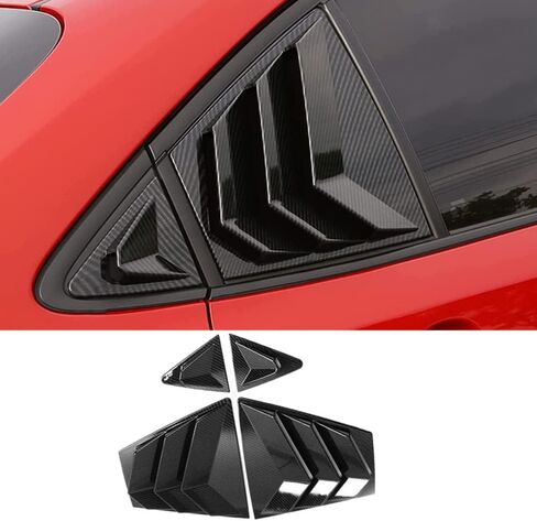 2PCS Rear Side Window Louvers Compatible with Toyota Corolla 2020-2022 Air Vent Scoop Sun Shade Shutter Auto Exterior Decoration Trim Accessories (Gloss Black) in Saudi Arabia