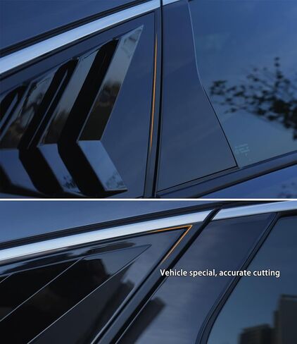 Thenice for 11th Gen Accord Racing Style Rear Side Window Louvers Blinds Air Vent Scoop Shades Cover Compatible with Honda Accord 2023 2024 -Piano Black in Saudi Arabia