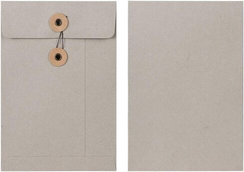 10 Pcs Kraft Paper String Envelope File Folder A5 Size Vertical Document Bill Cards Storage Organizer File Bag with Button String Tie Closure Bag File Folder Project Pockets for School Office in Kuwait