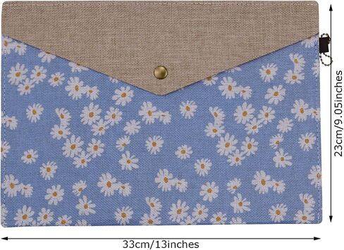 Enyuwlcm Felt folder Case Decorative A4 File Folder Document Holder Portfolio Envelope Floral Style with Snap Closure for Women Girls 4 Packs in Saudi Arabia