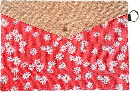 Enyuwlcm Felt folder Case Decorative A4 File Folder Document Holder Portfolio Envelope Floral Style with Snap Closure for Women Girls 4 Packs in Saudi Arabia