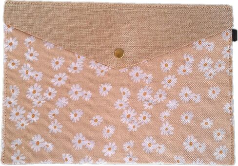 Enyuwlcm Felt folder Case Decorative A4 File Folder Document Holder Portfolio Envelope Floral Style with Snap Closure for Women Girls 4 Packs in Saudi Arabia