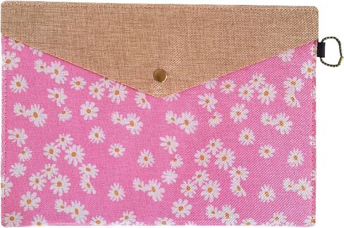 Enyuwlcm Felt folder Case Decorative A4 File Folder Document Holder Portfolio Envelope Floral Style with Snap Closure for Women Girls 4 Packs in Saudi Arabia