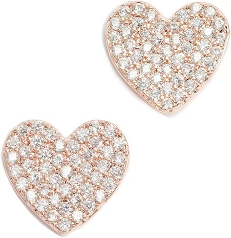 kate spade new york Pave Heart Stud Earrings in Saudi Arabia