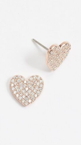 kate spade new york Pave Heart Stud Earrings in Saudi Arabia
