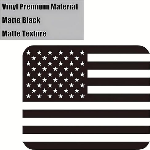 Fits Ford F150 F250 F350 2004-2024 Rear Middle Back Sliding Window American US Flag Vinyl Decal Matte Black Exterior Accessories in Kuwait