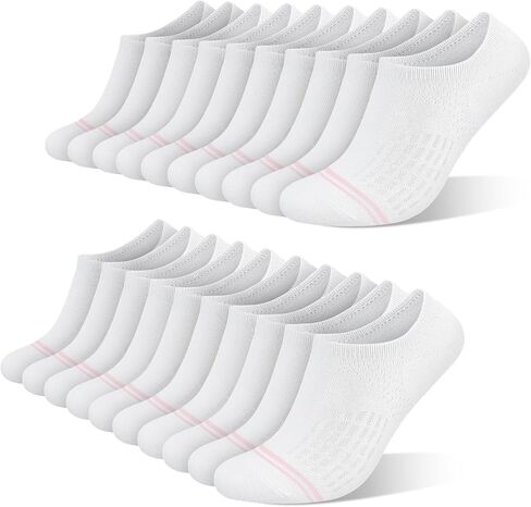 wernies No Show Socks Womens 10 Pairs Low Cut Ankle Socks with Non Slip Casual Invisible Liner Boat 5-8/8-11 in Saudi Arabia