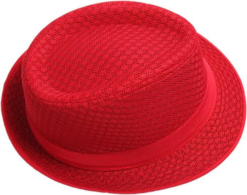 6 قطع من قبعة فيدورا للشاطئ الصيفية الشبكية للحفلات من القش وفطيرة لحم الخنزير للرجال والنساء in Kuwait