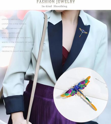 Dragonfly Brooches for Women Girls Animal Brooch Pins Lapel Scarf Pin Decoration Jewelry Gift for Mother in Saudi Arabia