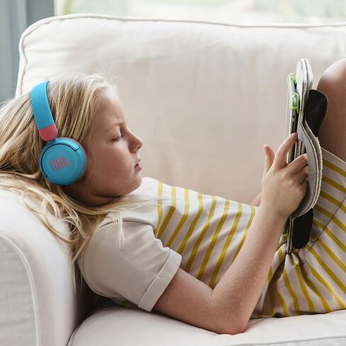 JBL Jr310BT Kids Wireless On-Ear Headphones - Bluetooth Headphones with Microphone, Safe Sound Under 85dB Volume, 30H Battery, Foldable, Comfort, Easy, Soft, Cool Colors (Red), Small in Saudi Arabia