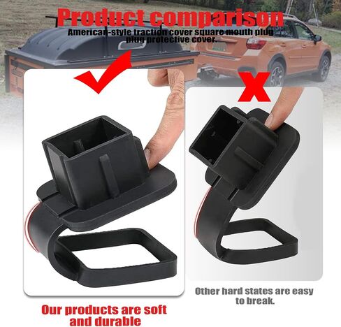 1 PC Trailer Hitch Plug Insert Cover, 2In Waterproof Vehicle Hitch Plug Protector, American Flag Design, Square Dustproof Hitch Receiver, Universal Heavy Duty Trailer Hitch Cover (Red) in Saudi Arabia