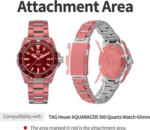 skoko [مجموعة كاملة في حزمة واحدة، طبقة حماية كاملة للجسم متوافقة مع Tagheuer Aquaracer 300m 43mm بشرة شفافة لامعة، تغطية كاملة، مضادة للخدش، سهلة التركيب in Kuwait