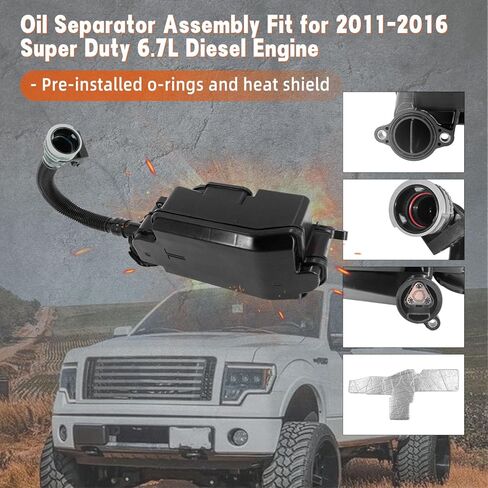 DC3Z6A785C، مجموعة فاصل الزيت للديزل فائق التحمل 6.7 لتر، مجموعة فاصل الزيت مع حلقات دائرية مثبتة مسبقًا تناسب 2011-2016 F-ord F250 F350 F450 F550 Super Duty 6.7L Powerstroke Diesel in Kuwait