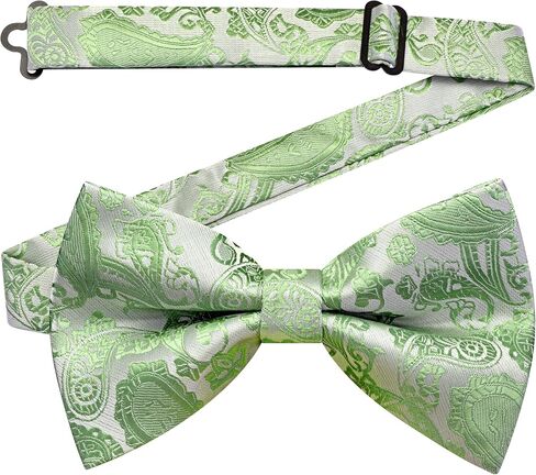 GUSLESON Bow Ties for Men Pre-tied Adjustable Paisley Bowties for Wedding Business Party in Kuwait