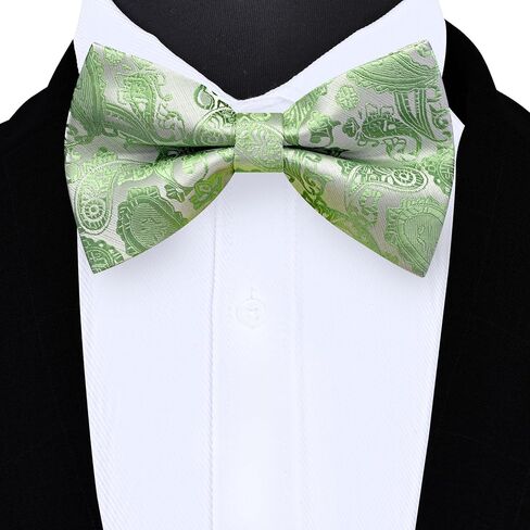 GUSLESON Bow Ties for Men Pre-tied Adjustable Paisley Bowties for Wedding Business Party in Kuwait