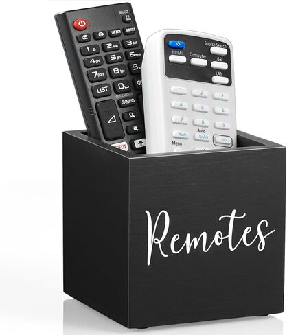 DRASTAR Acacia Remote Control Holder, TV Remote Holder, with 2 Compartments，Remote Storage Caddy, Remote Control Organizer in Saudi Arabia