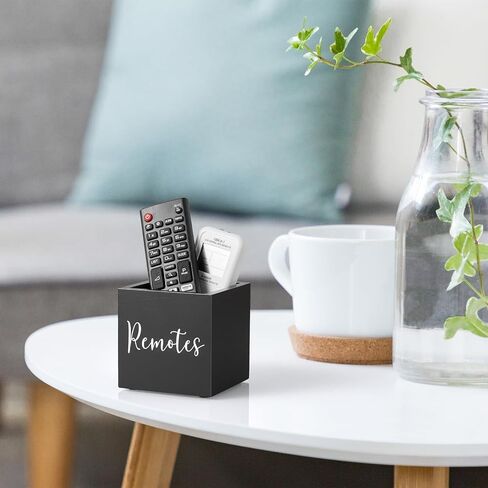 DRASTAR Acacia Remote Control Holder, TV Remote Holder, with 2 Compartments，Remote Storage Caddy, Remote Control Organizer in Saudi Arabia