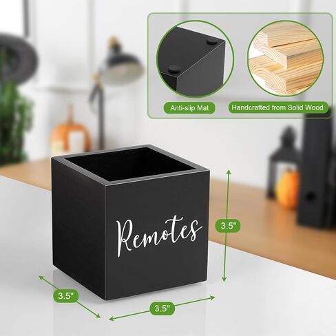 DRASTAR Acacia Remote Control Holder, TV Remote Holder, with 2 Compartments，Remote Storage Caddy, Remote Control Organizer in Saudi Arabia
