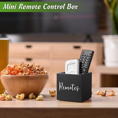 DRASTAR Acacia Remote Control Holder, TV Remote Holder, with 2 Compartments，Remote Storage Caddy, Remote Control Organizer in Saudi Arabia