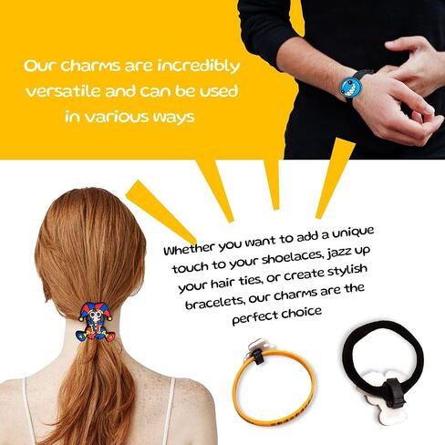 The Amazing Digital Circus Shoelace Charms - Shoe Laces Clips Charms Decoration, Cute Jax Pomni Kinger Zooble Bubbles Caine Gifts Party Favors (Digital Circus) in Saudi Arabia