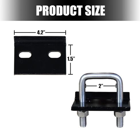 TCE ATRHTLT001U Torin Hitcher ومثبت عالي التحمل مضاد للخشخشة: مصنوع من الفولاذ الكربوني لوصلات بطول 1.25 بوصة و2 بوصة، يقلل من الحركة من وصلة الجر وحامل البضائع ورف الدراجة وحامل كرة المقطورة in Kuwait