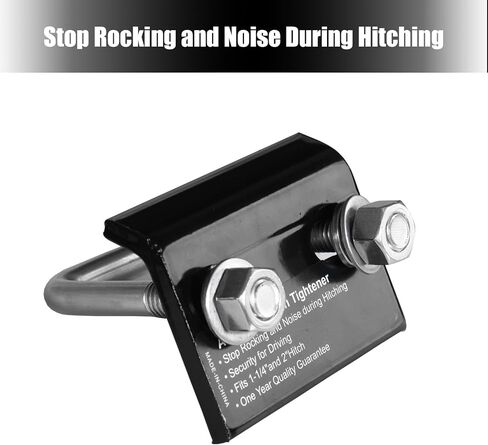 TCE ATRHTLT001U Torin Hitcher ومثبت عالي التحمل مضاد للخشخشة: مصنوع من الفولاذ الكربوني لوصلات بطول 1.25 بوصة و2 بوصة، يقلل من الحركة من وصلة الجر وحامل البضائع ورف الدراجة وحامل كرة المقطورة in Kuwait
