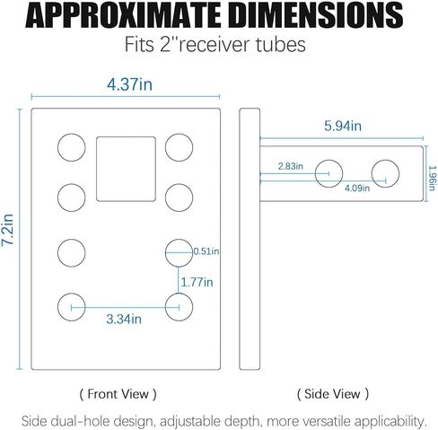 Pintle Hitch Mount Pintle Hitch 2 بوصة - Tesmirror 15000 رطل Pintle Mount لأجهزة الاستقبال 2 بوصة in Kuwait