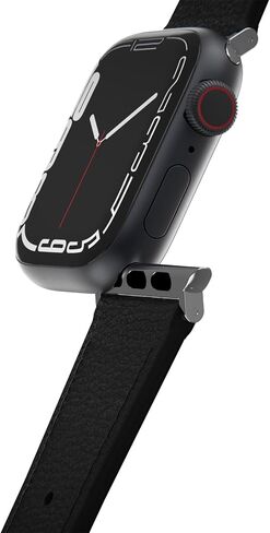OtterBox Symmetry Cactus Leather Watch Band for Apple Watch Series 7/8/9 38/40/41mm Noir ASH (Black) in Saudi Arabia