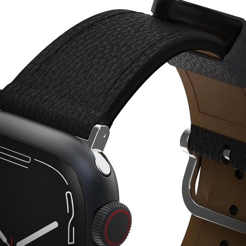 OtterBox Symmetry Cactus Leather Watch Band for Apple Watch Series 7/8/9 38/40/41mm Noir ASH (Black) in Saudi Arabia