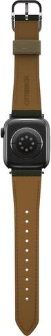 OtterBox Symmetry Cactus Leather Watch Band for Apple Watch Series 7/8/9 38/40/41mm Noir ASH (Black) in Saudi Arabia