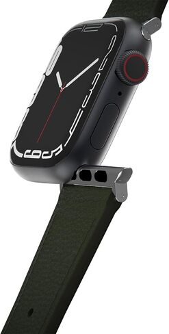 OtterBox Symmetry Cactus Leather Watch Band for Apple Watch Series 7/8/9 38/40/41mm Noir ASH (Black) in Saudi Arabia