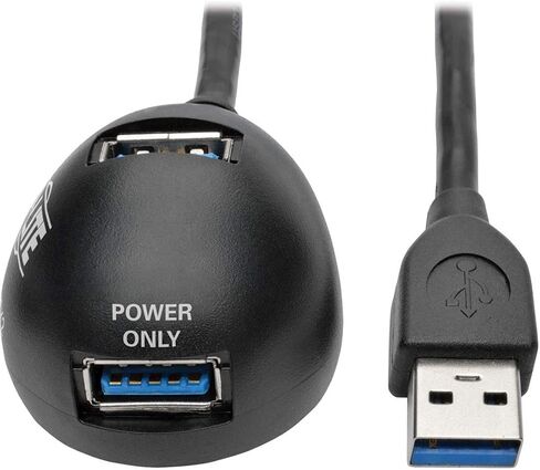 Tripp Lite بطول 6 أقدام 1-port USB 3. 0 كابل تمديد superspeed3 سطح المكتب مقاس M/F (6 'u324 – 006-dsk1), Black in Kuwait