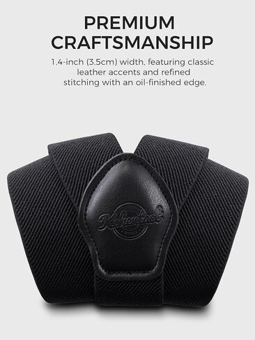 Suspenders for Men with Clip & 6 Buttons 1.4in Y-Shape Stainless Steel in Saudi Arabia