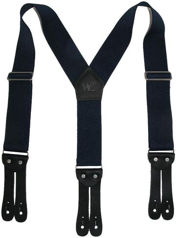 Welch Work Suspenders, 2 Inch Webbing, Y-back Style, Made in USA in Saudi Arabia