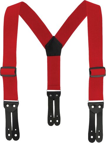 Welch Work Suspenders, 2 Inch Webbing, Y-back Style, Made in USA in Saudi Arabia