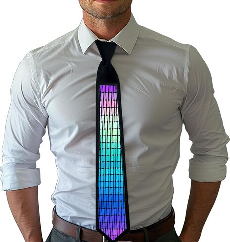 Music Sync LED Tie Light Up Funny Neckties Streaming Gear For TikTok, Live Stream, Music Sensing Tie in Saudi Arabia