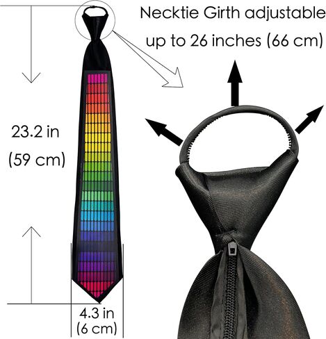 Music Sync LED Tie Light Up Funny Neckties Streaming Gear For TikTok, Live Stream, Music Sensing Tie in Saudi Arabia