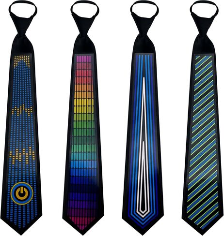 Music Sync LED Tie Light Up Funny Neckties Streaming Gear For TikTok, Live Stream, Music Sensing Tie in Saudi Arabia