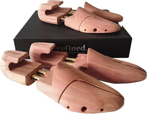 Refined.Cedar Shoe Tree Red Cedar Wooden Shoe Trees with Twin Tubes,Men's Twin Tubed Shoe Trees 6-16Sizes shoe tree wood in Kuwait