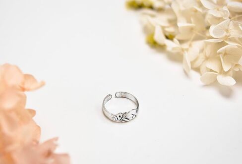 AeraVida Cute & Trendy Little Elephant .925 Sterling Silver Adjustable Fit Toe or Pinky Ring for Nature & Animal Inspired Style with Versatile Summer Fashion Vibes in Saudi Arabia