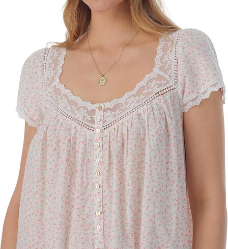 Eileen West Women's Cotton Lawn Cap Sleeve Waltz Gown in Kuwait