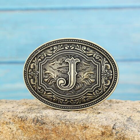 Belt Buckles Men- Initial Letters A-Z Western Rodeo Cowboy Cowgirl Belt Buckle for Men Boys Halloween Birthday Party Gifts in Saudi Arabia