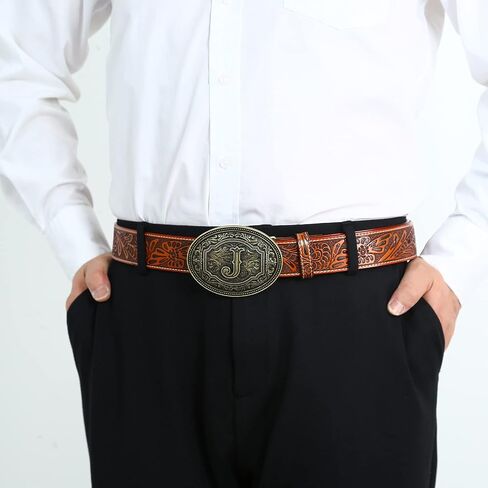 Belt Buckles Men- Initial Letters A-Z Western Rodeo Cowboy Cowgirl Belt Buckle for Men Boys Halloween Birthday Party Gifts in Saudi Arabia