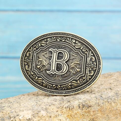Belt Buckles Men- Initial Letters A-Z Western Rodeo Cowboy Cowgirl Belt Buckle for Men Boys Halloween Birthday Party Gifts in Saudi Arabia