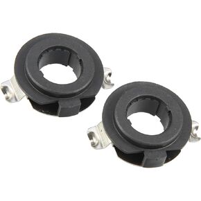 Motoforti H7 LED Headlight Bulb Holder Adapter, Socket Base Holders Clip, for Volkswagen Tiguan, Plastic, Black, 2pcs