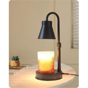 2 Pack Candle Warmer Lamp - Adjustable Height Candle Lamp Warmer, Stepless Dimming Function, Metal Candle Lamp for Jar Candles, No Flame Scented Candle Warmer with 2 Bulbs, Gifts for Mom
