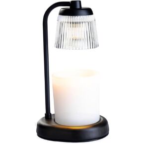 Candle Warmers ETC. Arched Lamp for Top-Down Candle Melting, Fluted Glass
